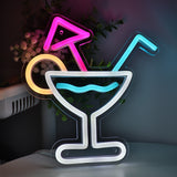 TONGER® Cocktails With Umbrella Wall LED Neon Sign