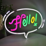 TONGER® Hello With Bubble LED Neon Sign Light