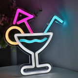 TONGER® Cocktails With Umbrella Wall LED Neon Sign