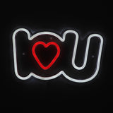 TONGER® I heart U LED Neon Sign Light