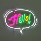 TONGER® Hello With Bubble LED Neon Sign Light