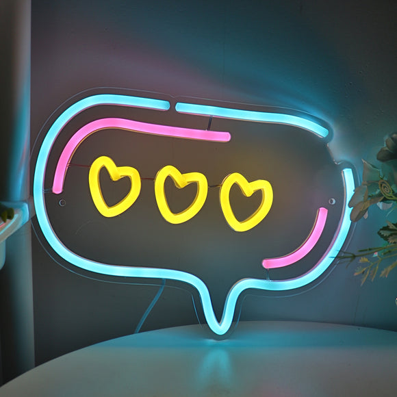 TONGER® Bubble Heart Wall LED Neon Sign
