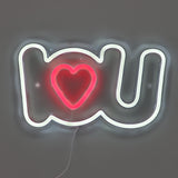 TONGER® I heart U LED Neon Sign Light