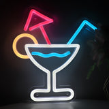 TONGER® Cocktails With Umbrella Wall LED Neon Sign