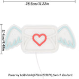 TONGER® Envelope With Wings Heart LED Neon Sign