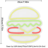 TONGER® Hamburger Wall LED Neon Sign