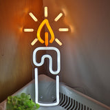 TONGER® Candle LED Neon Sign Light