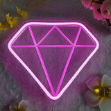 TONGER®Pink Diamond  Wall Neon Sign