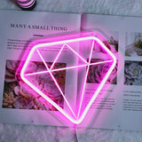 TONGER®Pink Diamond  Wall Neon Sign