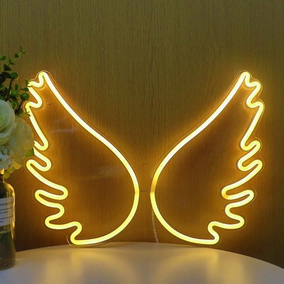 TONGER®Warm White Wing Wall Neon Sign