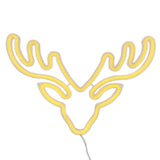 TONGER® Warm White Elk Head LED Neon Sign