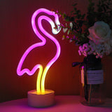 TONGER® Flamingo Table LED Neon Light