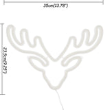 TONGER® Warm White Elk Head LED Neon Sign