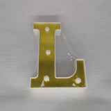 TONGER® Small Golden-plating Letter Marquee Light