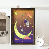 TONGER® Astronauts Wall Art Picture With Light