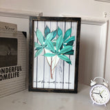 TONGER® Green Tree Wall Art Picture With Light