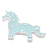 TONGER® Glitter Blue-Green Unicorn Marquee Light