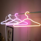 TONGER® White Coat Hanger Wall LED Neon Light Sign