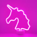 TONGER® Pink Unicorn Table LED Neon Light
