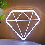 TONGER®White Diamond  Wall Neon Sign