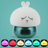 TONGER® Pink Bunny Alarm Clock With Light