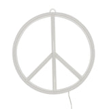 TONGER® White Peace Symbol Wall LED neon light Sign