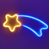 TONGER® Blue & Warm White Meteors Wall LED Neon Light Sign