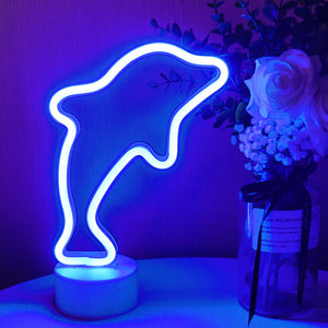 TONGER®Dolphin Table LED Neon