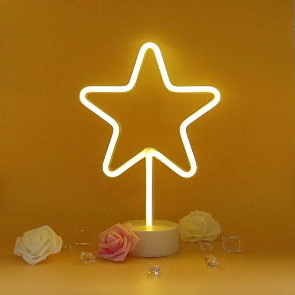 TONGER® Warm White Star Table LED Neon Light