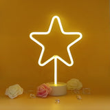 TONGER® Warm White Star Table LED Neon Light