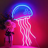TONGER® Big Pink&Blue Jellyfish LED Neon