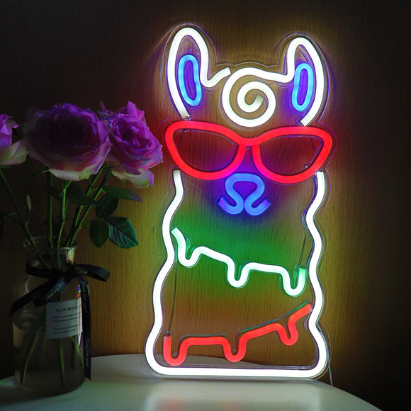 TONGER®Alpaca LED Neon Sign