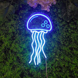 TONGER® Big Blue Jellyfish LED Neon