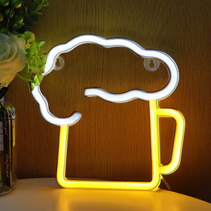 TONGER®Bear Cup LED Neon Sign