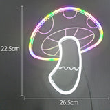 TONGER®Small Colorful Mushroom LED Neon Sign