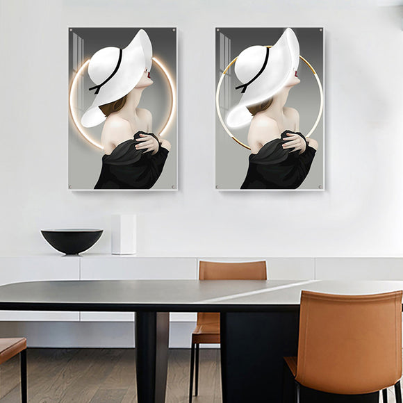 TONGER® Cowboy Art Glowing Wall Light Painting