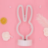 TONGER® Pink Rabbit Table LED Neon Light