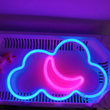 TONGER®  Cloud With Moon LED Wall Neon Light