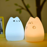 TONGER® Cute Cat Silicon Night Light