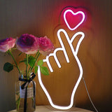TONGER®Finger Heart Wall LED Neon Sign