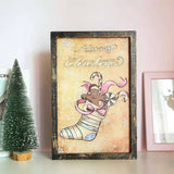 TONGER® Christmas Stockings Wall Art Picture With Light