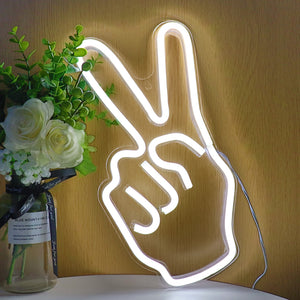 TONGER®Victory Symbol Wall Neon Sign