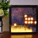 TONGER® Vintage Street Wall Art Picture With Light