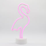 TONGER® Pink Flamingo Table LED Neon Light