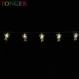 TONGER® Double Crutch Plastic String Lights