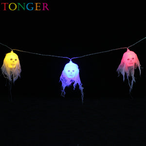 TONGER® Ghost Head Plastic String Lights