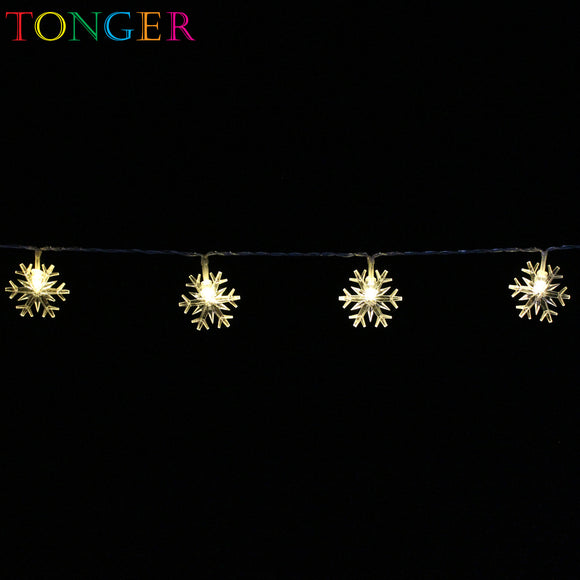 TONGER® Snowflake Plastic String Lights