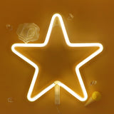TONGER® Warm White Star Wall LED Neon Light Sign
