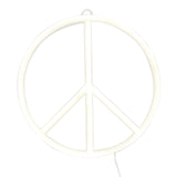 TONGER® White Peace Symbol Wall LED neon light Sign