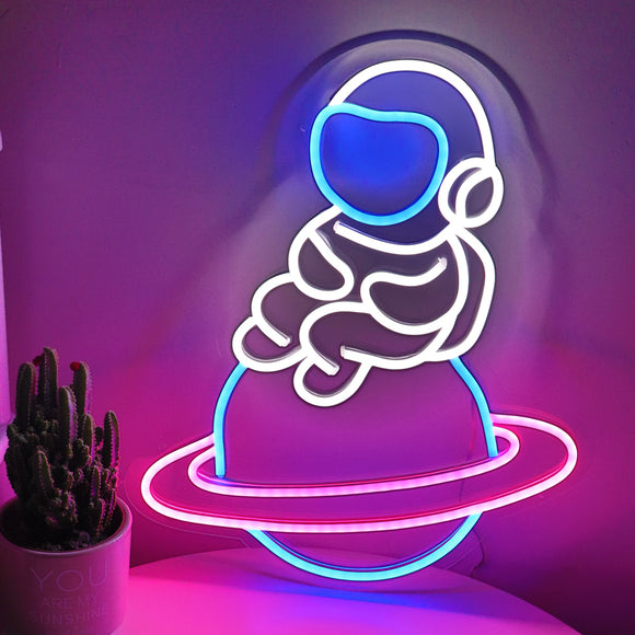 TONGER®Blue&White Cosmonaut LED Neon Sign